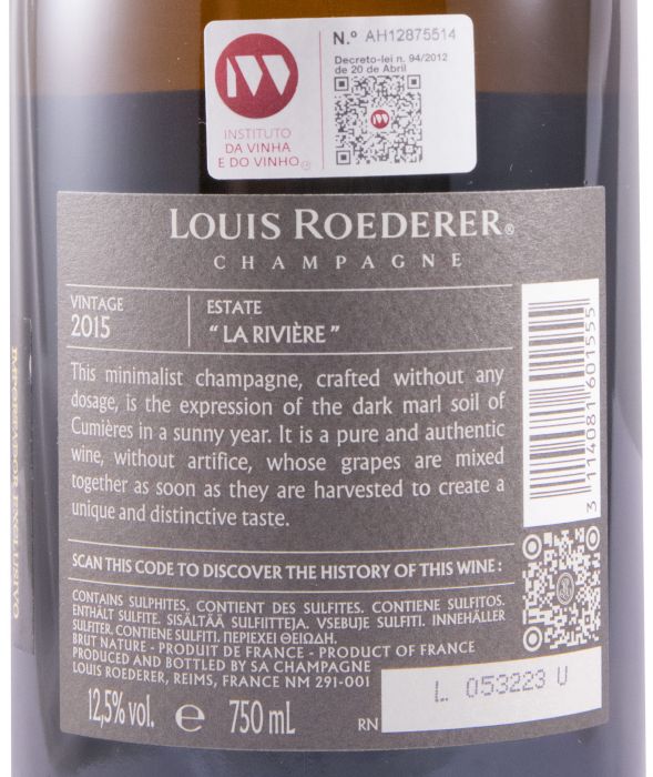 2015 Champagne Louis Roederer et Philippe Starck Bruto Natural rosé