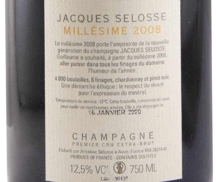 2008 Champagne Jacques Selosse Millésime Extra Brut