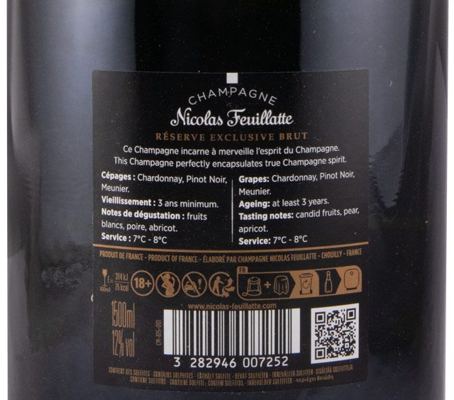 Champagne Nicolas Feuillatte Réserve Exclusive Bruto 1,5L