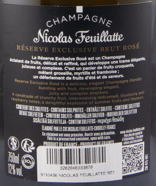 Champagne Nicolas Feuillatte Réserve Exclusive Bruto rosé