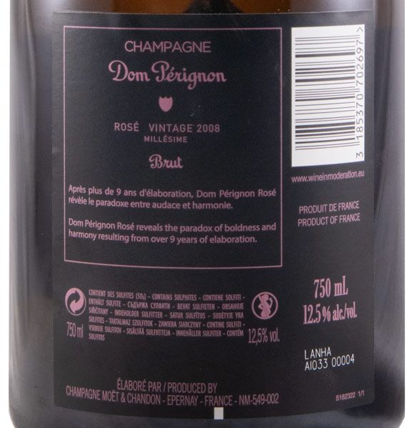 2008 Champagne Dom Pérignon Vintage Luminous Edition Brut rosé