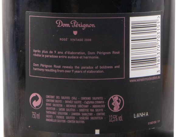2008 Champagne Dom Pérignon Vintage Brut rosé