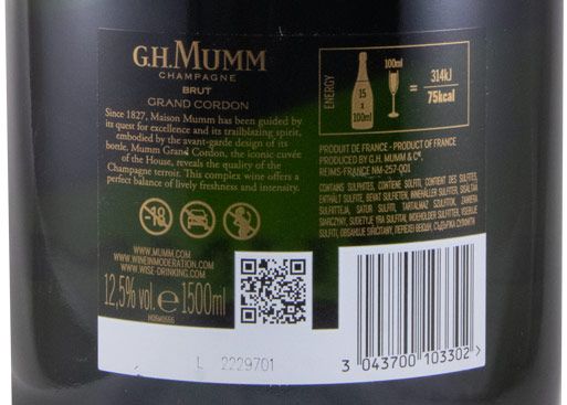 Champagne Mumm Grand Cordon Bruto 1,5L