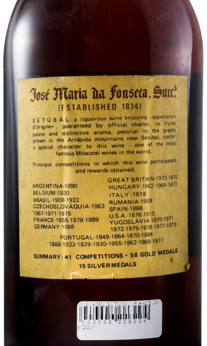 Moscatel de Setúbal José Maria da Fonseca 25 years (bottled in 1979)