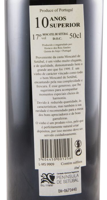 Moscatel de Setúbal Horácio Simões Superior 10 years 50cl