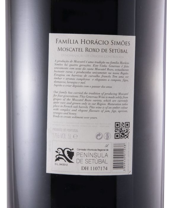 2010 Moscatel Roxo de Setúbal Horácio Simões 5L