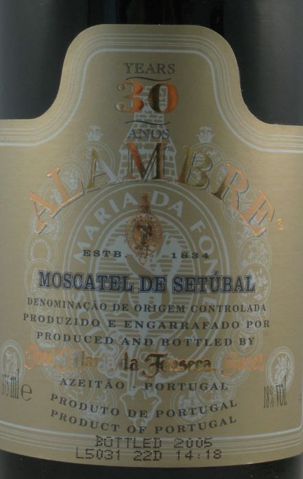 Moscatel de Setúbal José Maria da Fonseca Alambre 30 anos 37,5cl