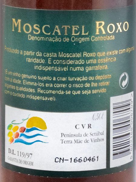 2001 Moscatel Roxo de Setúbal Sociedade Vinícola de Palmela