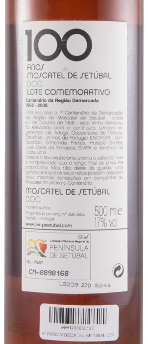Moscatel de Setúbal Centenário 1908-2008 100 Anos Lote Comemorativo