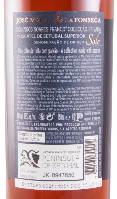 1999 Moscatel de Setúbal DSF Sole Armagnac & Cognac Limited Edition