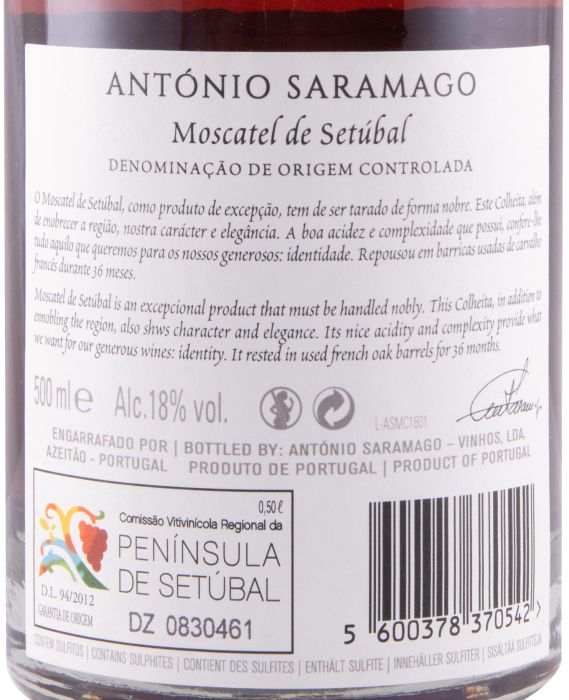 2016 Moscatel de Setúbal António Saramago 50cl