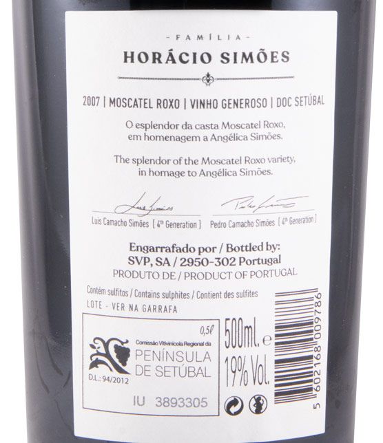 2007 Moscatel Roxo de Setúbal Horácio Simões Heritage 50cl