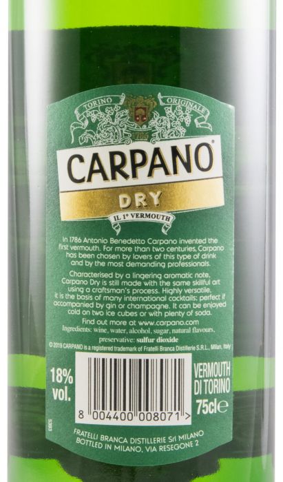 Vermute Carpano Dry