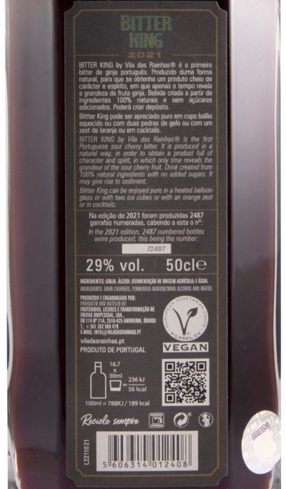 2021 Bitter de Ginja King by Vila das Rainhas 50cl