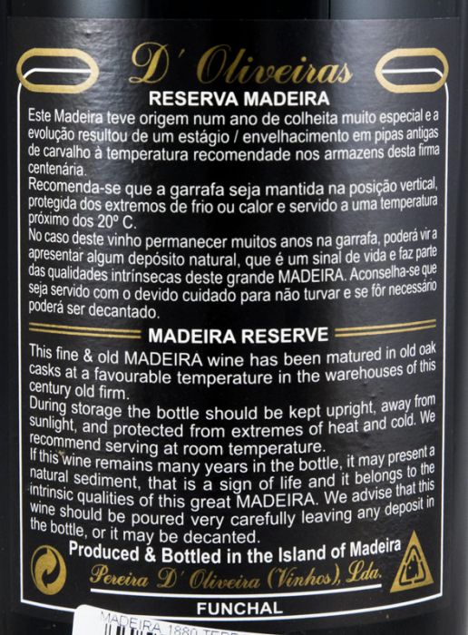 1880 Madeira D'Oliveiras Terrantez