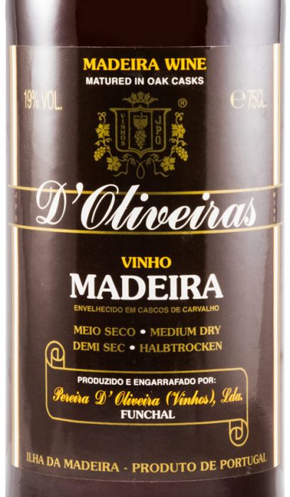 Madeira D'Oliveiras Meio Seco 3 years