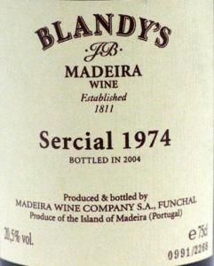 1974 Madeira Blandy's Sercial
