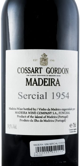 1954 Madeira Cossart Gordon Sercial