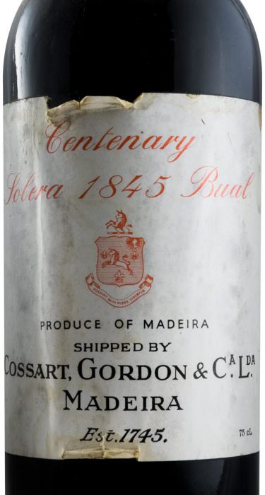 1845 Madeira Cossart Gordon Centenary Bual Solera