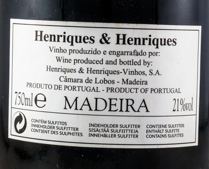 1934 Madeira Henriques & Henriques Verdelho Vintage