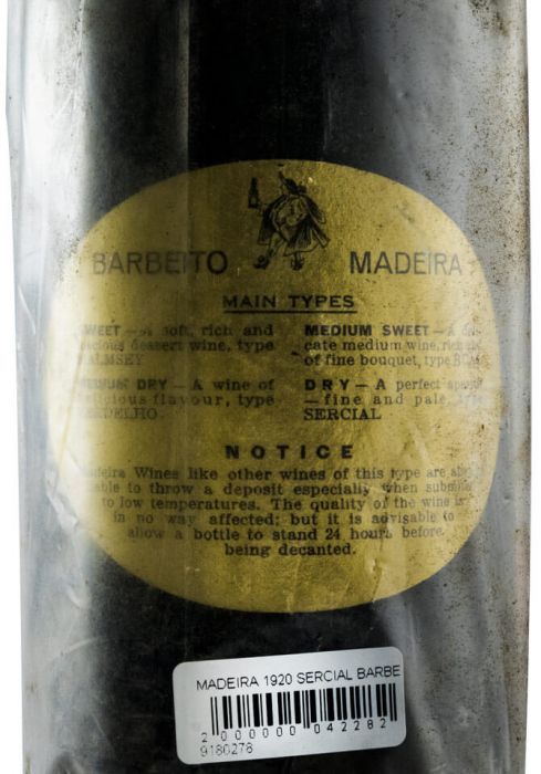 1920 Madeira Barbeito Sercial