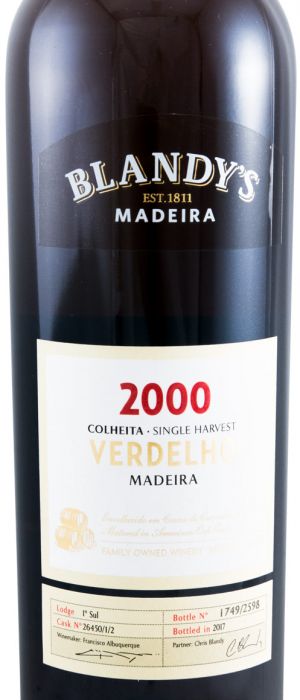 2000 Madeira Blandy's Verdelho 50cl
