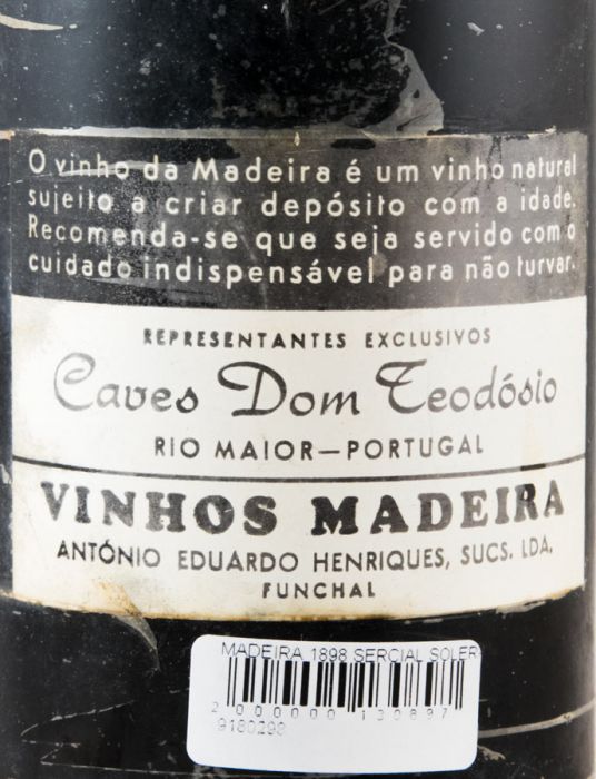 1898 Madeira António Eduardo Henriques Sercial Solera