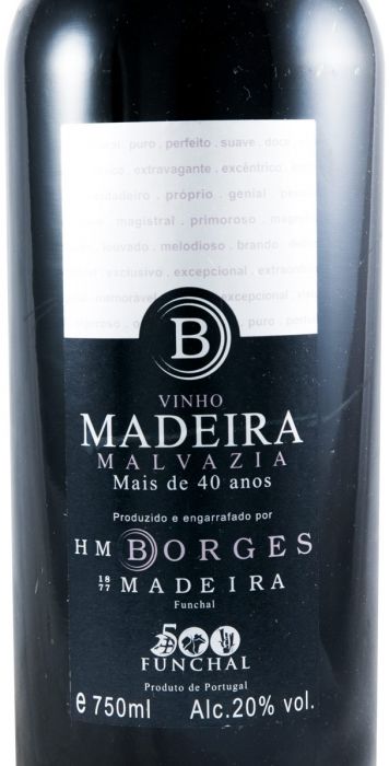 Madeira H. M. Borges Malvasia +40 anos
