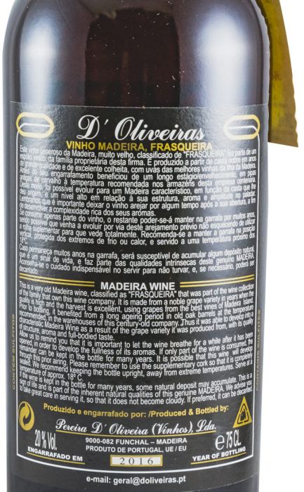 1989 Madeira D'Oliveiras Sercial