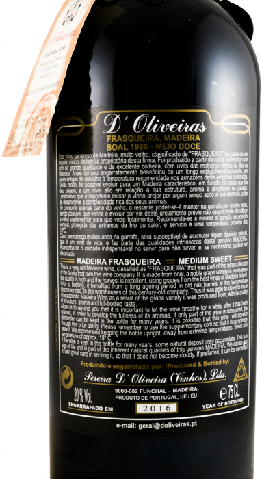 1986 Madeira D'Oliveiras Boal