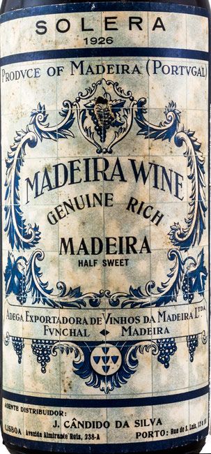 ワイン協同組合・ソレラやや甘口 マデイラ 1926年