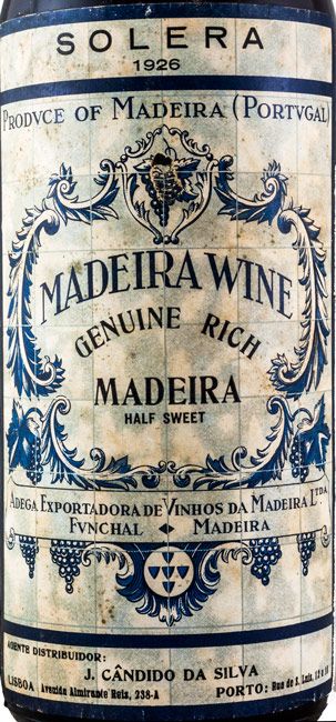 1926 Madeira Adega Coop. Funchal Meio Doce Solera