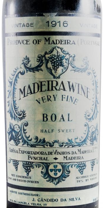 1916 Madeira Adega Exportadora dos Vinhos da Madeira Boal
