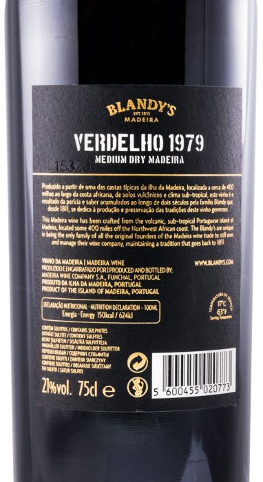 1979 Madeira Blandy's Verdelho