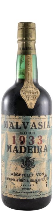 1933 Madeira Companhia Vinícola da Madeira Süss Abgefullt Von Malvasia