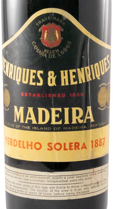 1887 Madeira Henriques & Henriques Verdelho Solera