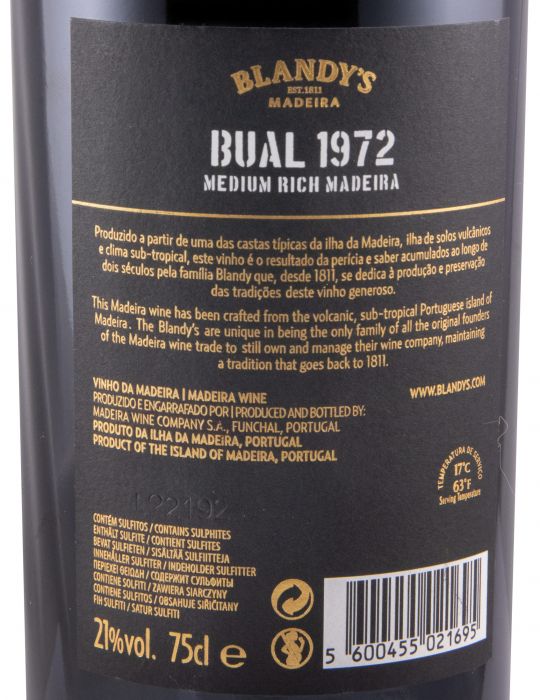 1972 Madeira Blandy's Bual