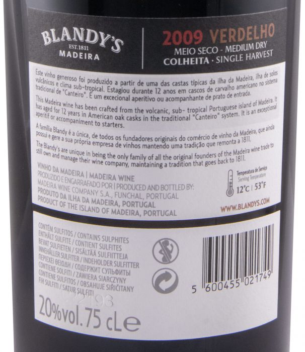 2009 Madeira Blandy's Verdelho