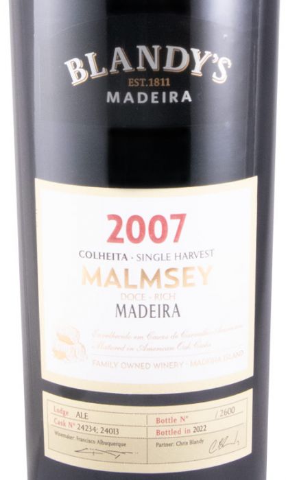 2007 Madeira Blandy's Malmsey Rich