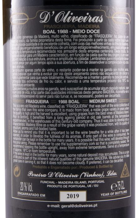 1988 Madeira D'Oliveiras Boal