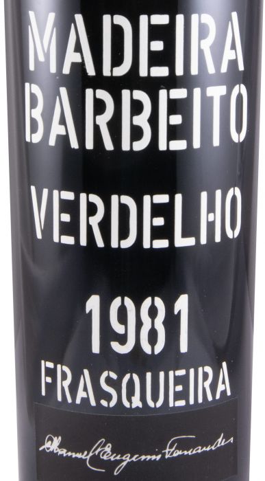 1981 Madeira Barbeito Verdelho Frasqueira