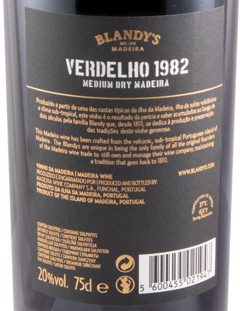 1982 Madeira Blandy's Verdelho