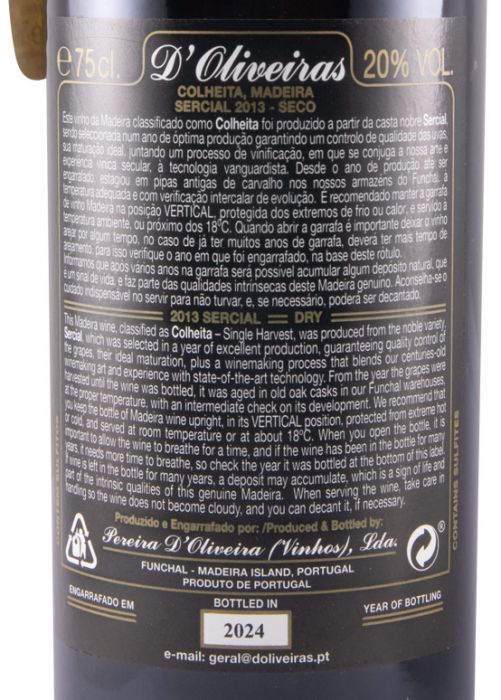 2013 Madeira D'Oliveiras Sercial