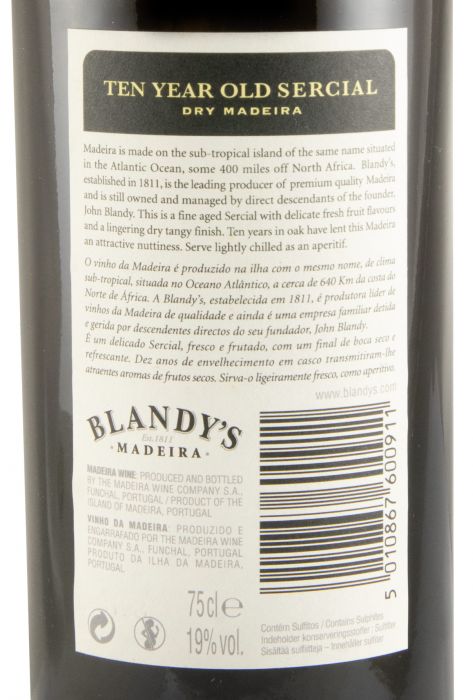 Madeira Blandy's Sercial 10 years