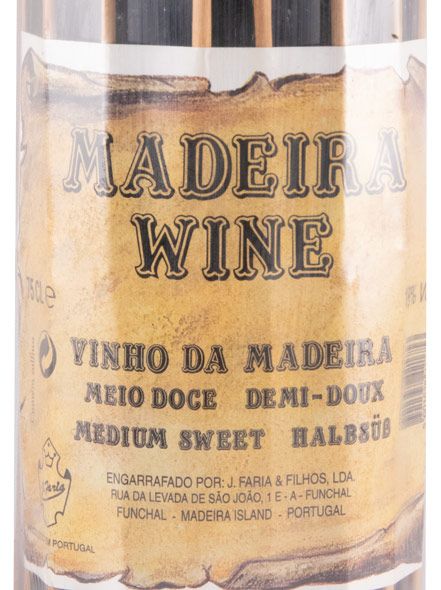 Madeira J. Faria & Filhos Meio Doce (garrafa empalhada)