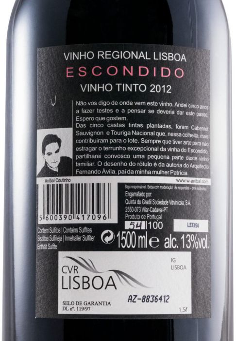 2012 Escondido by Anibal Coutinho tinto 1,5L