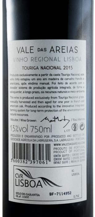 2015 Vale das Areias Touriga Nacional tinto