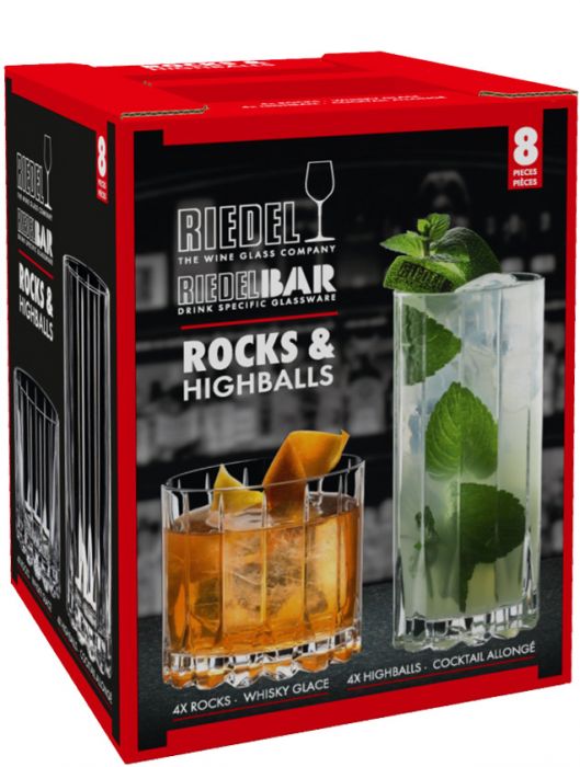 Conjunto 8 Copos Riedel Bar Drink Specific Glassware Rocks & Highball