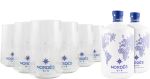 Set Gin Nordés w/6 Glasses (2x70cl)