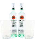 Conjunto Rum Bacardí c/2 Copos (2x70cl)